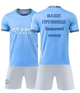 Форма футбольная детская с индивидуальным нанесением Manchester City (Манчестер Сити), сезон 24/25, 20 размер, рост 115-120 см, сине-голубая - изображение 1