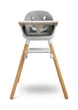 Стульчик для кормления детский Caretero Bravo Grey / Мобильный стул для малышей высокий деревянный - изображение 3