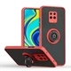 Чехол Fiji Colorframe для Xiaomi Redmi Note 9 Pro матовый бампер с кольцом подставкой Red - изображение 1