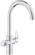 Смеситель кухонный с подключением к фильтру GROHE Blue Pure StartCurve 30592000 + головка для подключения фильтра Blue 64508001 + фильтр Blue S-Size BWT 40404001 (30594040) - изображение 3