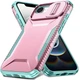 Защитный чехол UniCase Shuttle Guard для iPhone 17e / 16e - Pink / Grey - изображение 1