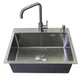 Мойка из нержавеющей стали AQUAMILL 5843 + смеситель + дозатор + коландер - изображение 4