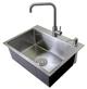 Мойка из нержавеющей стали AQUAMILL 5843 + смеситель + дозатор + коландер - изображение 5