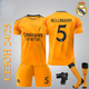 Футбольна форма Real Madrid BELLINGHAM (Реал Мадрид Белінгем), сезон 24/25 з гетрами (розмір 34-38) та щитками, розмір 22 на зріст 125-130 см, помаранчева - зображення 1