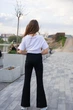 Брюки клеш підліткові для дівчінки шкільні з розрізами IRmAS 0829 134 чорні - зображення 4