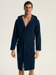 Халат чоловічий бавовняний з капюшоном Esotiq Homme Stellar 44051-59X M Темно-синій (5903972605738) - зображення 1