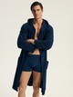 Халат чоловічий бавовняний з капюшоном Esotiq Homme Stellar 44051-59X M Темно-синій (5903972605738) - зображення 3