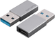 Adapter 4smarts USB Type-A 3.0 - USB Type-C 2pcs. Silver (4252011904471) - obraz 1