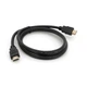 Кабель Merlion HDMI-HDMI HIGH SPEED 1.5m, v1.4, OD-7.5mm, круглый Black, коннектор Black YT-HDMI(M)/(M)HS-1.5m-7.5 - изображение 1