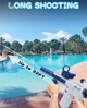 Дитячий електричний акумуляторний водяний автомат із прицілом Water Gun M416 Синій - зображення 6