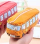 Тканевый детский пенал на молнии для ручек и карандашей Orange Bus стильный органайзер косметичка в форме автобуса для кистей / косметики / канцелярских принадлежностей, оранжевый (105405949) - изображение 5