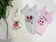 Детские майки 3шт для девочки хлопок Baykar р 3 122-128 см 5-6 лет арт 4322 Fruit club - изображение 1