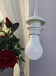 Светильник подвесной лофт E27 220В белый с LED-лампой 10W, провод 1м - изображение 5