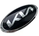 Емблема LinkNexGen Kia New Type (Чорна + Хромовий обід) 150х75 мм (на скотчі) 863201W250 - зображення 1
