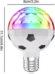Лампа диско шар в патрон E27 Magic Football футбольный мяч с вращением RGB света на 360° - изображение 5