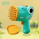 Детский пистолет пулемет на батарейках Bubble Gun Dinosaurus 17 см генератор мыльных пузырей автоматический Зеленый - изображение 4