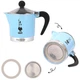 Гейзерная кофеварка Bialei Rainbow Light Blue 130 мл. 3 чашки Store - изображение 5