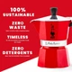 Гейзерная кофеварка Bialetti Moka Express 60 мл. 1 чашка Красная (740A93C349CF) - изображение 9