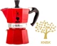 Гейзерная кофеварка Bialetti Moka Express 130 мл. 3 чашки Красная (34274DCB9054) - изображение 9