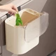 Контейнер для мусора с крышкой пластиковый подвесной 8 л 26x16x19.5 см кремовый - зображення 2