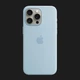 Чехол силиконовый OEM Silicone Case with MagSafe для Apple iPhone 15 Pro Max Light Blue + Подарок защитное стекло Pixel для Apple iPhone - изображение 2