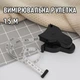 Измерительная рулетка / лента для объемов талии / тела / груди / мышц с фиксатором Centímetro компактный двусторонний швейный сантиметр с ручкой и автоматическим скручиванием (см + дюймы), 1.5 м, черный (100775467) - изображение 1