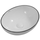 Раковина накладна MIXXUS PREMIUM ELLIPSE-0108 EDGE BLACK 400х330х145mm (MP6527) - изображение 1