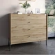 Комод с 4 ящиками LION Wood с черными ножками 100х90х45 см Дуб Аппалачи (LION-042977) - изображение 1