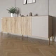 Комод на золотых металлических ножках LION Грей 204x38x76,5 см Дуб сонома/Кашемир (LION-042638) - изображение 1