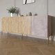 Комод на золотых металлических ножках LION Грей 204x38x76,5 см Дуб Аппалачи/Камень (LION-042684) - изображение 1