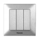 Выключатель трехклавишный Panasonic Arkedia Slim Серебро (WNTC0015-2SL) - изображение 1