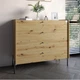 Комод с 4 ящиками LION Wood с черными ножками 100х90х45 см Дуб Артизан (LION-042978) - изображение 1