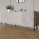 Комод в гостиную на черных металлических ножках LION Грей 204x38x76,5 см Кашемир/Камень (LION-042617) - изображение 1