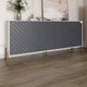 Комод с золотыми металлическими ножками LION Амарант 168x40x76,5 см Бетон Style/Графитовый (LION-041939) - изображение 1