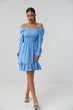 Сукня міні бохо з резинкою по ліфу Wear me *M/L Блакитний (14_24_5338_9887) - изображение 1