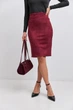 Спідниця - олівець із замші Wear me M Бордовий (20_24_10849) - изображение 3