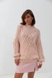 Светр в'язані ромби Wear me XL/XXL Пудра світлий (3_24_9948) - изображение 2