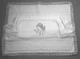 Крижма махрова з ангелом, 70х140 з мереживом серебром - изображение 2