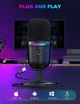 Мікрофон ігровий Onikuma USB Condenser Gaming Microphone M830 з RGB підсвіткою Black - зображення 9