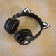 Накладні навушники ONIKUMA Bluetooth Gaming CAT with LED B90, 800mAh, BT5.0, AUX, 800mAh, 15h, black - зображення 6