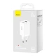 Адаптер - блок сетевой Baseus GaN5 Pro Fast Charger 65W + C to C кабель белый - изображение 7