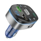 Адаптер автомобильный HOCO Crystal transparent car BT FM transmitter E71 серо прозрачный - изображение 5