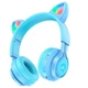 Навушники дитячі HOCO Cat ear kids BT headphones W39 блакитні - зображення 2