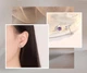 Сережки-гвоздики цвет серебристый з фиолетовым камнем - изображение 3