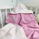 Дитячий махровий рушник 0-3 роки 70х70 см Oh My Kids "Hearts" рожевий - зображення 1
