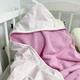 Дитячий махровий рушник 0-3 роки 70х70 см Oh My Kids "Hearts" рожевий - зображення 5