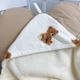 Детское махровое полотенце с уголком 70х70 см Oh My Kids "Мишки" молочный - изображение 4