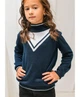 Джемпер для девочки ART KNIT Морячка синий, 116-122см 026711 - изображение 1