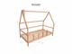 Детская кровать домик Монтессори от Busy Wood на ножках с ящиками 3х90 см Модель 1 натуральное дерево 140х90 см - изображение 2