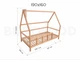 Детская кровать домик Монтессори от Busy Wood на ножках с ящиками Модель 1 белая 190х160 см - изображение 2